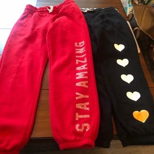 2 pair of girls sweatpants.  Size 8